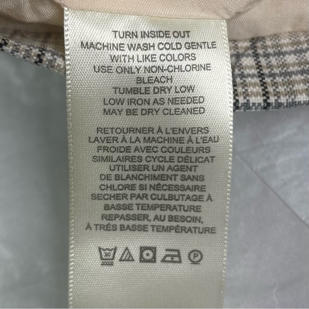 Free People Beige Plaid Belted Blazer Like New - Picture 12 of 12